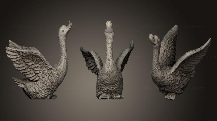 Bird figurines (Swan, STKB_0147) 3D models for cnc